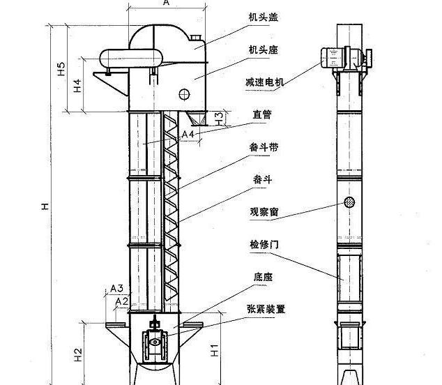 粉狀物料斗式提升機技術要求及生產注意事項 粉狀物料斗式提升機技術要求及生產注意事項